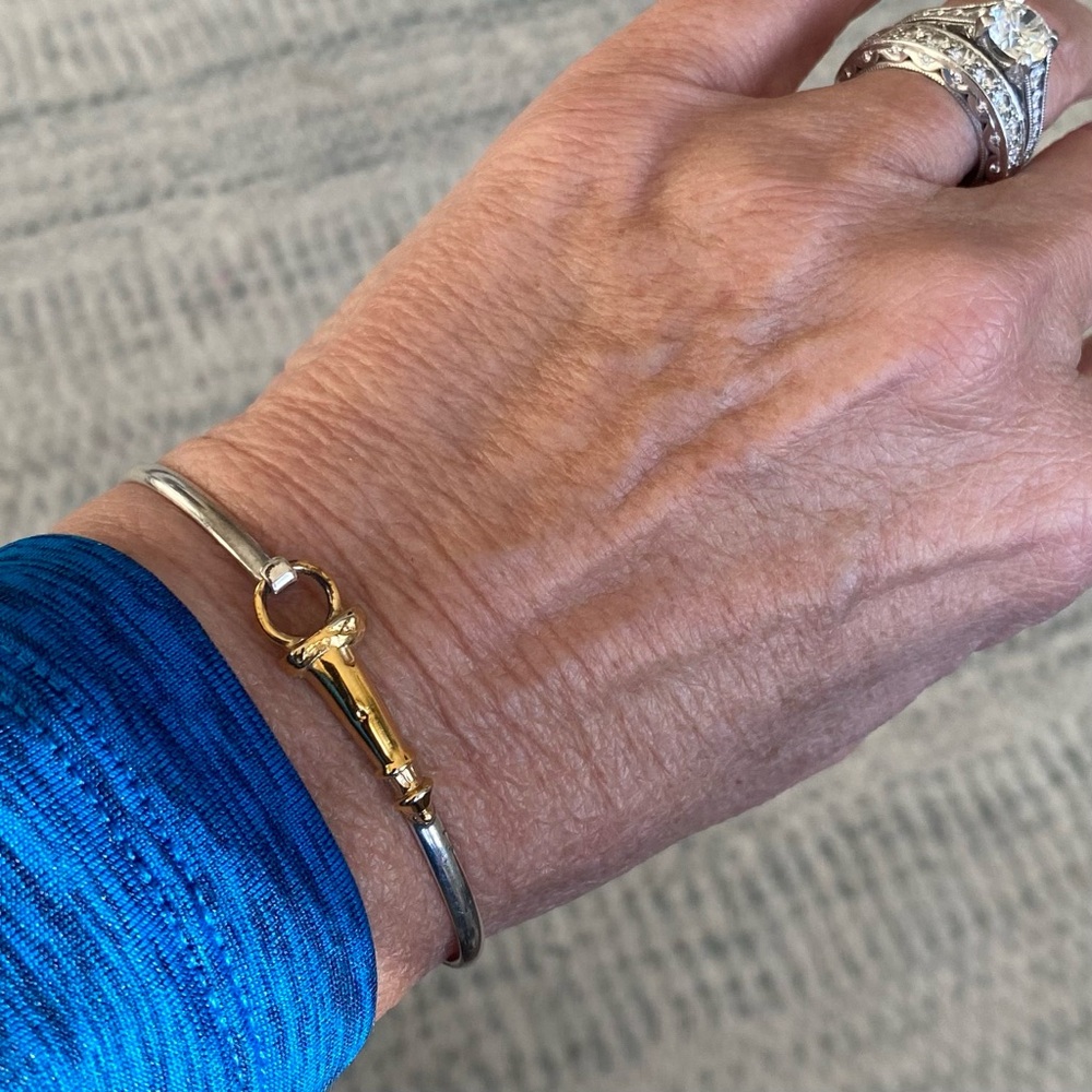 14k Gold and 925 Silver Bracelet by HOGAN & BOLAS - Picture 3 of 14